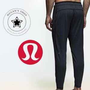 Lululemon Heathered Black On The Mat Pant Drawstring Jogger Size L